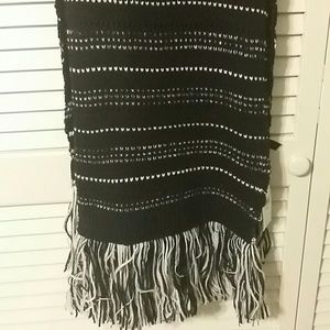 Lane Bryant Black & White Scarf Wrap